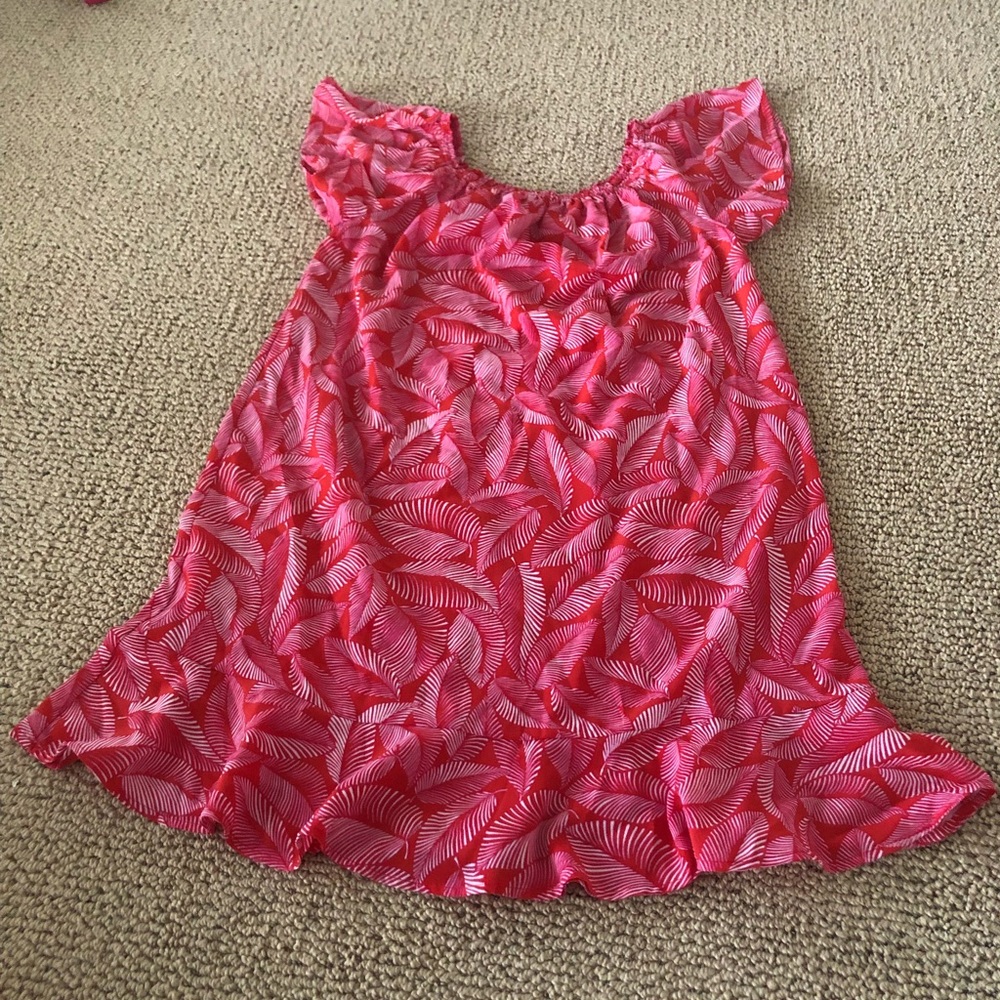Merona Red Leaf Print Dress